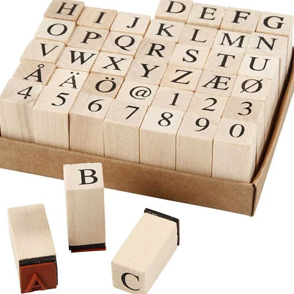 Creativ Company Wooden Stamps Set| Stencils And Stamps