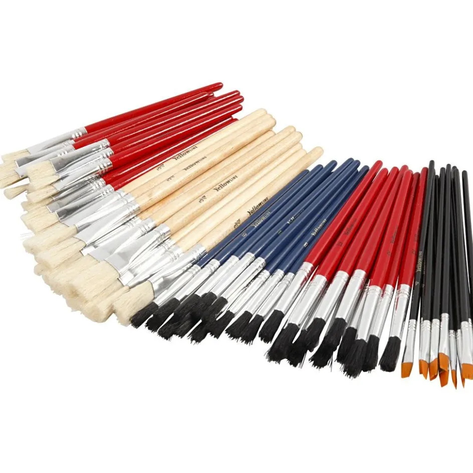 Creativ Company YellowLine Brush Set| Paints And Painting Accessories|Brushes, Spatulas And Pallets