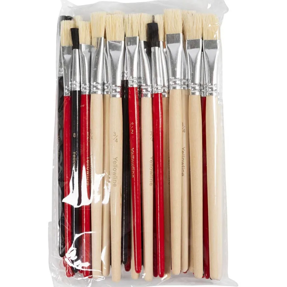 Creativ Company YellowLine Brush Set| Paints And Painting Accessories|Brushes, Spatulas And Pallets